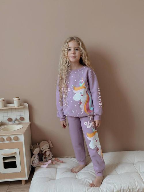 KIZ ÇOCUK UNİCORN MODELLİ 3 İPLİK TAKIM