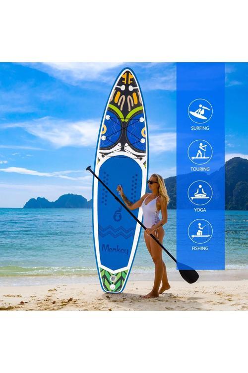 Monkey Şişme Sup Board/Stand Up Paddle Board 350X85X15 Cm Lacivert