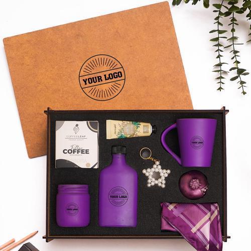 VIP Ahşap Kutulu Kurumlara Özel Hediye Seti (Kadın) 3626-01