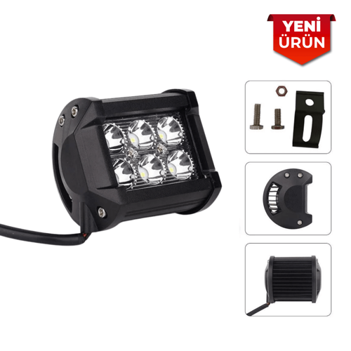 10-30V 18W 6 Ledli Çalışma Lambası 9907