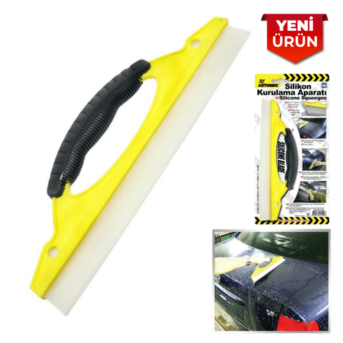 Silikon Araç Kurulama Aparatı - Silikon Uçlu Su Alma Spatulası 11599