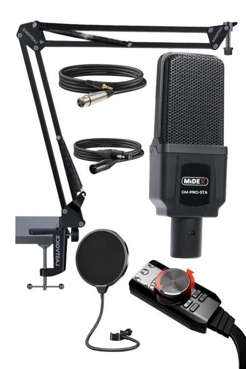 GM-PRO-STB Gaming 7.1 Ses Kartı ve Mikrofon Seti Canlı Yayın LOL PUBG