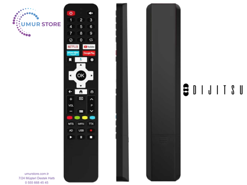 Dijitsu Uyumlu Model 75DG22000 Mikrofonlu Smart Televizyon Kumandası