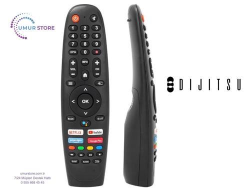 Dijitsu 50DS9800 Uyumlu Mikrofonlu Android Televizyon Kumandası