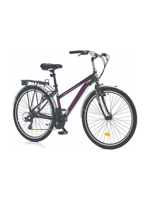 Schule 26 Jant 21 Vites 41CM Kadro Siyah / Fuşya Kadın Şehir Bisikleti