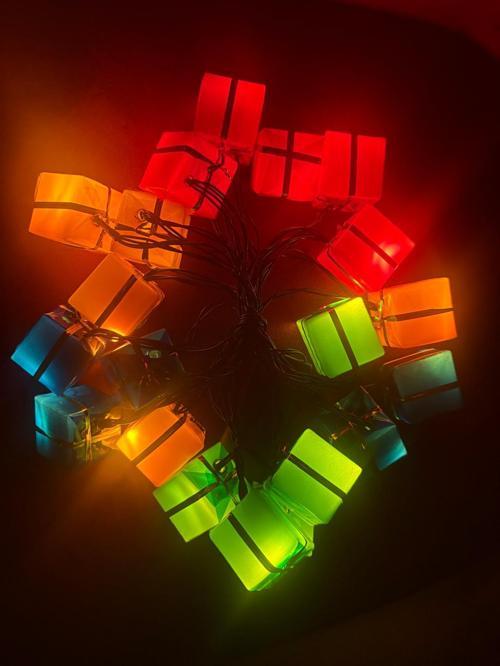 4 Metre 20 Led Pilli 2 Kademeli Hediye Kutusu Led Işık 2