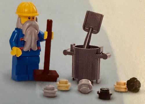 Minifigür Blue Jacket with Pockets and Orange Stripes cty0123a