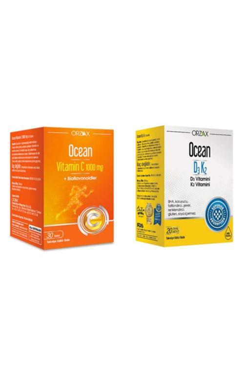 Vitamin C 1000 Mg 30 Tablet + Ocean D3k2 Damla 20 ml