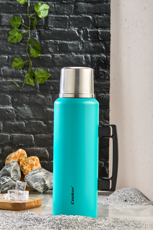 1.5 Lt Kulplu Paslanmaz Çelik Termos