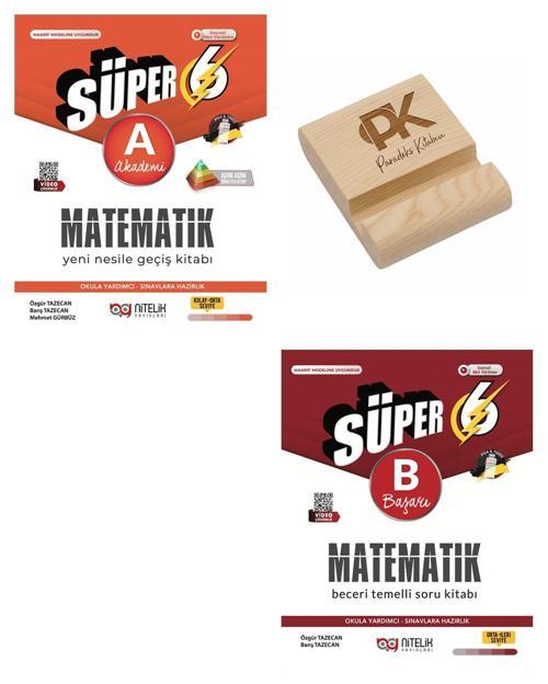 Nitelik 6. Sınıf Matematik A-B Yeni Nesile Geçiş ve Beceri Temelli Soru Kitabı + Telefon Standı