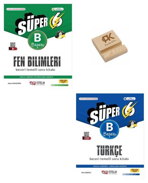 Nitelik 6. Sınıf Fen Bilimleri ve Türkçe (B) Beceri Temelli Soru Bankası + Telefon Standı