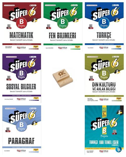 Nitelik 6 Sınır Süper B Serisi Tüm Dersler Soru Bankası 7li Set + Telefon Standı