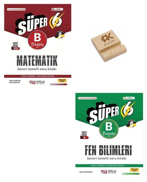 Nitelik 6. Sınıf Matematik ve Fen Bilimleri (B) Beceri Temelli Soru Kitabı + Telefon Standı PK 