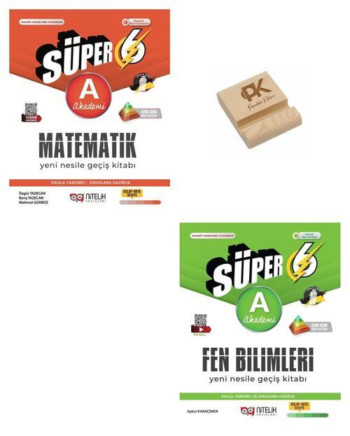 Nitelik 6. Sınıf Matematik ve Fen Bilimleri (A) Süper Yeni Nesil Geçiş Kitabı + Telefon Standı