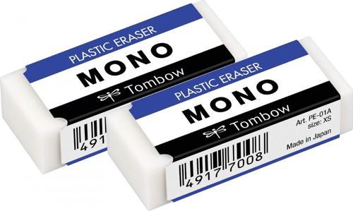 MONO 17x11x43mm 2 Adet Beyaz Silgi Paketli