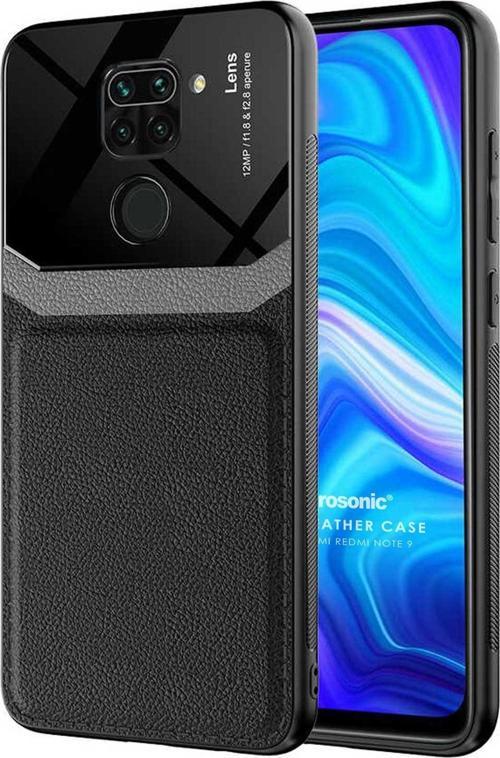 Xiaomi Redmi Note 9 Kılıf Uniq Leather Siyah