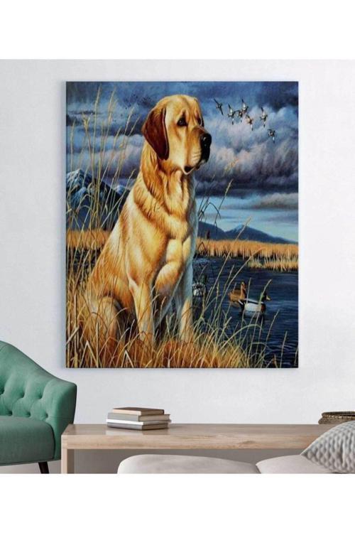 Köpek Resimli Kanvas Tablo