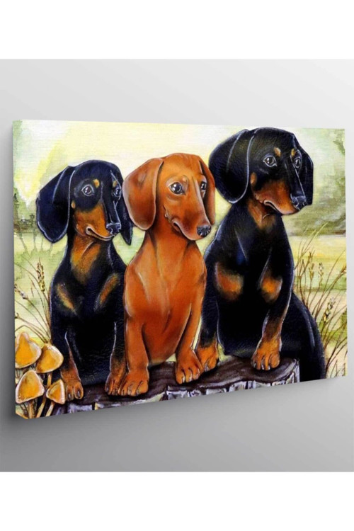 Köpek Resimli Kanvas Tablo