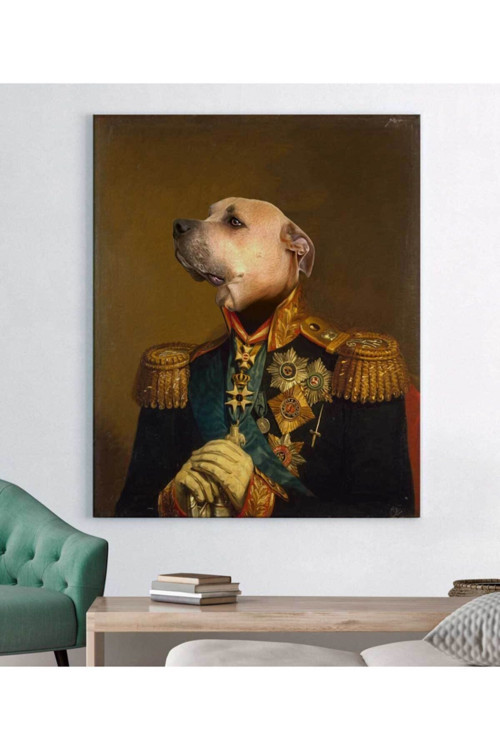 Köpek Resimli Kanvas Tablo