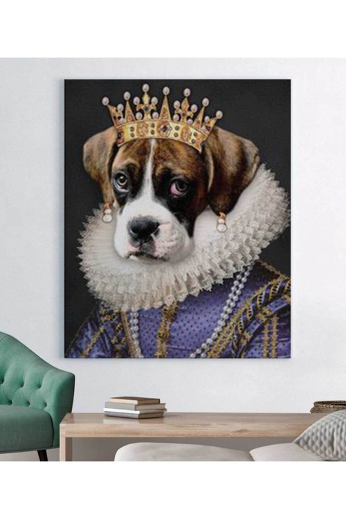 Köpek Resimli Kanvas Tablo