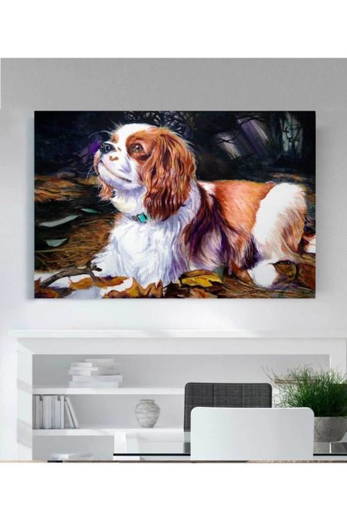 Köpek Resimli Kanvas Tablo