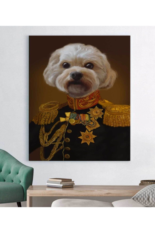 Köpek Resimli Kanvas Tablo