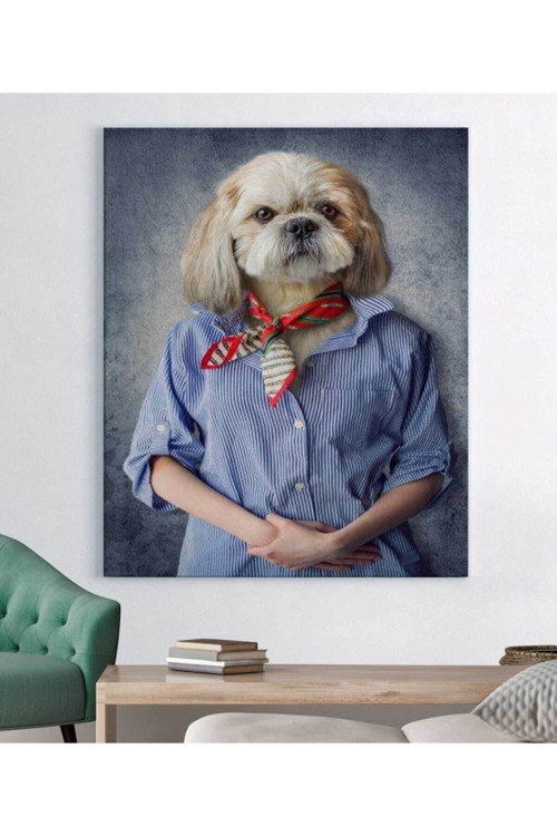 Köpek Resimli Kanvas Tablo