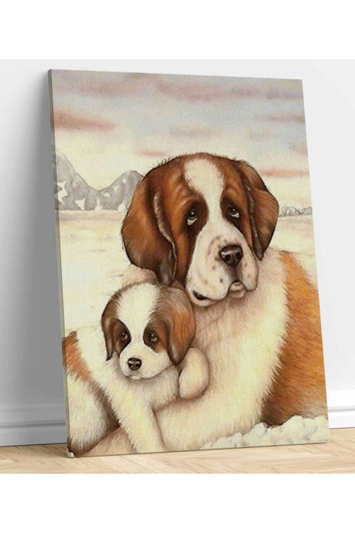 Köpek Resimli Kanvas Tablo