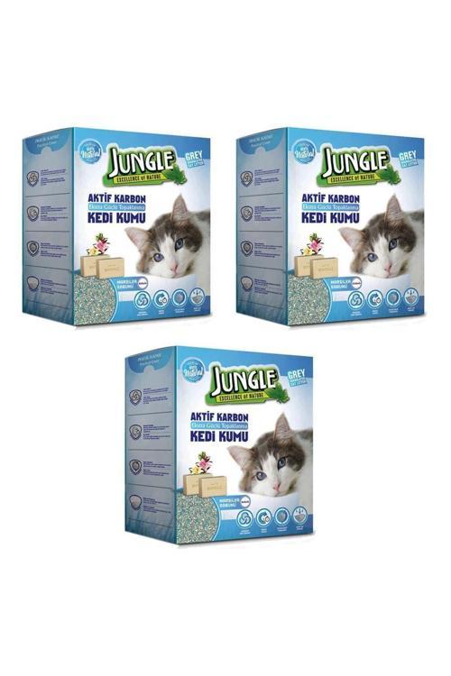 Marsilya Sabunlu Aktif Karbonlu Topaklaşan Kedi Kumu 6 Lt X 3 Adet