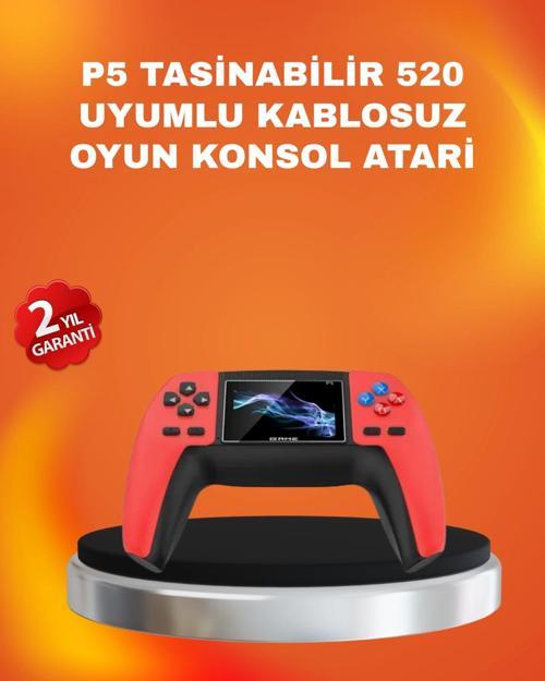 Uzun Pil Ömürlü 520 Oyunlu P5 Retro Konsol