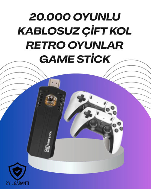 Kablosuz Retro Oyun Konsolu – Binlerce Oyun ve HD Görüntü ile Keyifli Oyun Deneyimi