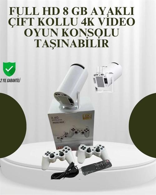 Portatif 4K Projeksiyon – 4.000 Uygulama Kablosuz Yansıtma ve Bluetooth 5.0