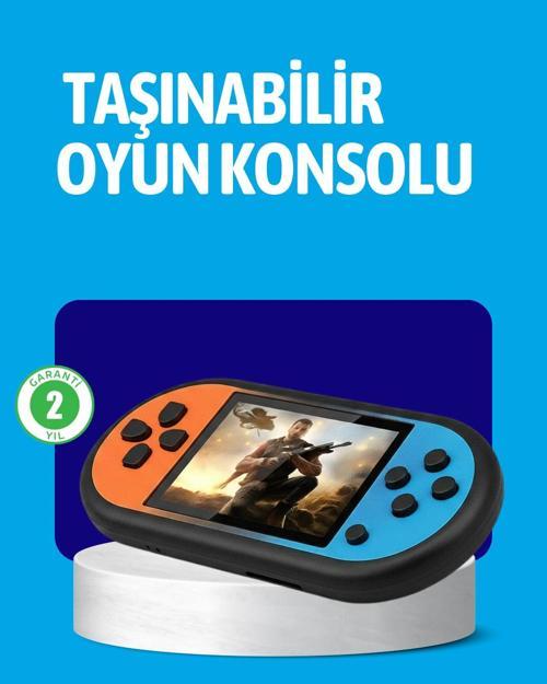 Retro 520 Oyunlu Taşınabilir Konsol HD Ekran USB Şarjlı