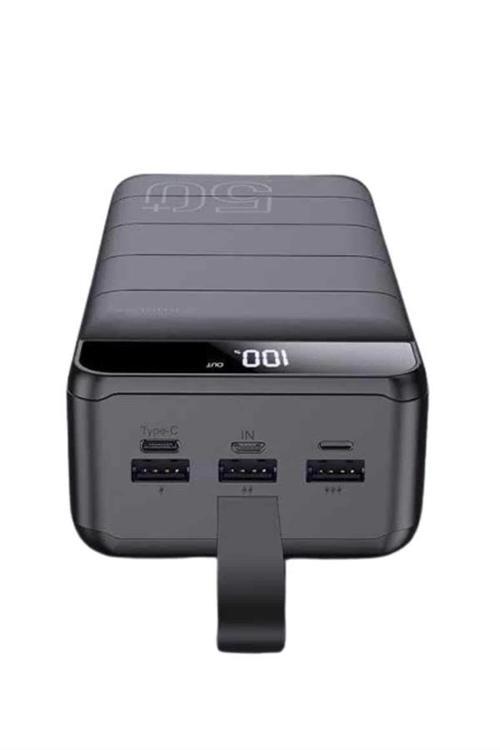 Powerbank Çoklu Şarj Girişi 50.000 Mah Taşınabilir Dijital Göstergeli