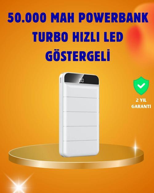 50000mAh LED Göstergeli Taşınabilir Şarj Cihazı