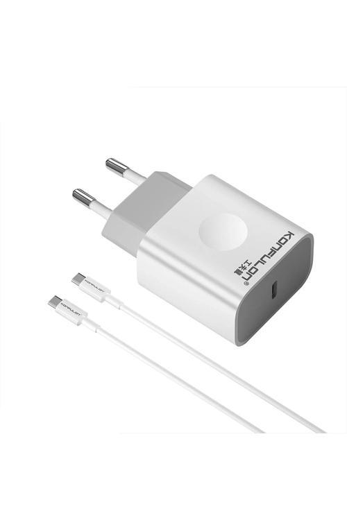 C69D 20W + 1M 18W DC15 Type-C to Type-C Kablolu PD Şarj Cihazı-(5796)