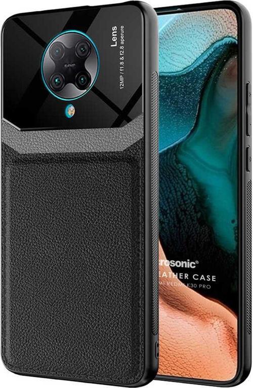 Xiaomi Redmi K30 Pro Kılıf Uniq Leather Siyah