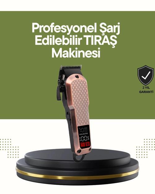 Şarjlı Saç Kesme Makinesi – 4 Kademeli Ayar LCD Ekran ve Hızlı Şarj Desteği