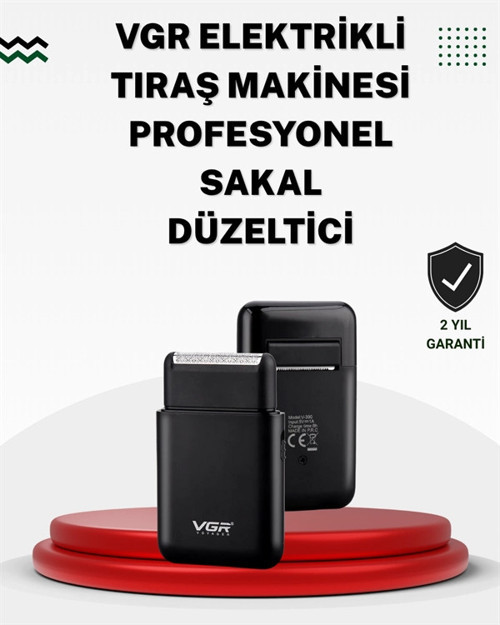 Pistonlu ve Örgülü Ağ Başlıklı Kart Tipi Traş Makinesi – Hafif Güvenli USB Şarjlı