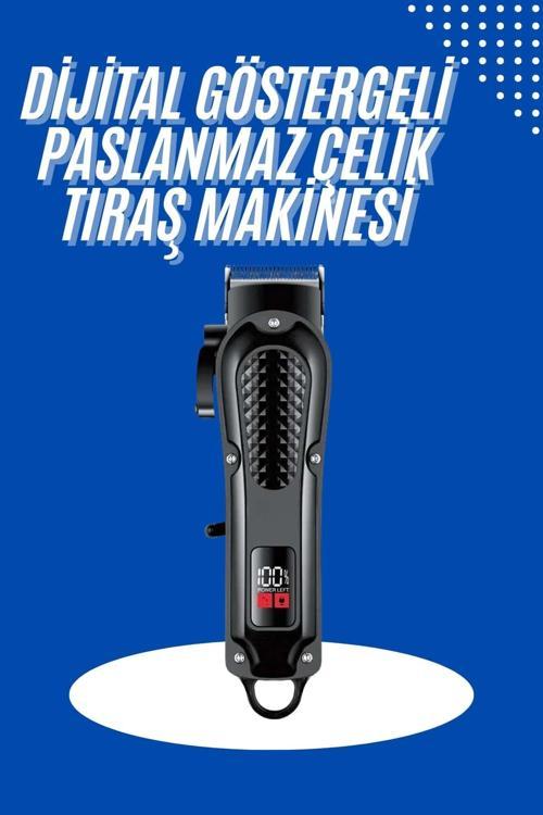 Profesyonel Saç Kesme Aleti Dijital Saç Sakal Tıraş Makinesi Uzun Ömürlü