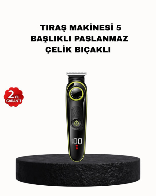 5’i 1 Arada Erkek Bakım Seti Şarjlı Suya Dayanıklı Çok Fonksiyonlu