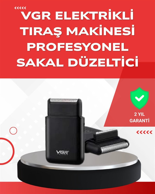 ABS Gövdeli Süper İnce Elektrikli Sakal Kesici – 45 dk Kablosuz Kullanım Yanak Makası Dahil