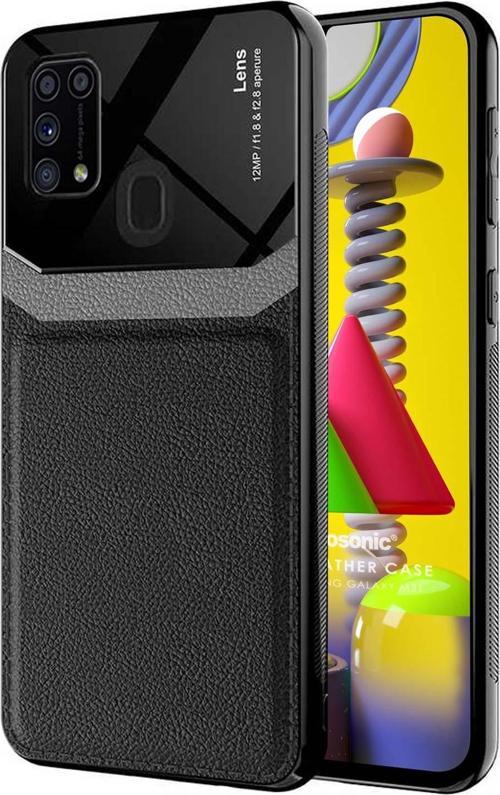 Samsung Galaxy M31 Kılıf Uniq Leather Siyah