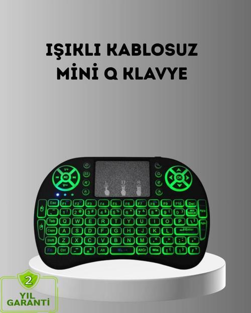 LED Işıklı Q Klavye – Touchpad Numerik Tuş Takımı ve Multimedya Kısayolları