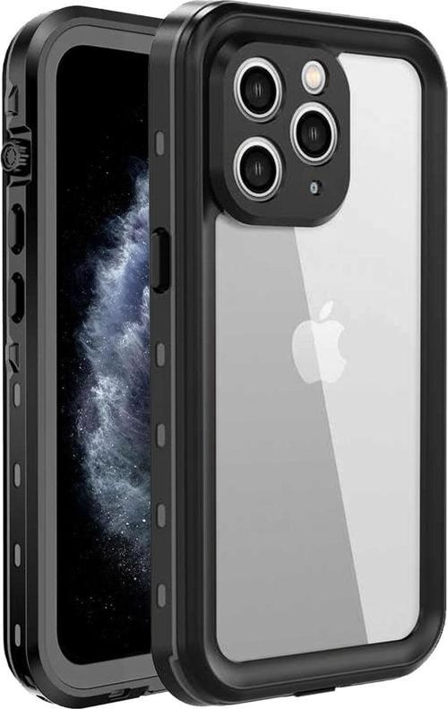 Apple iPhone 11 Pro Kılıf Waterproof 360 Full Body Protective Siyah
