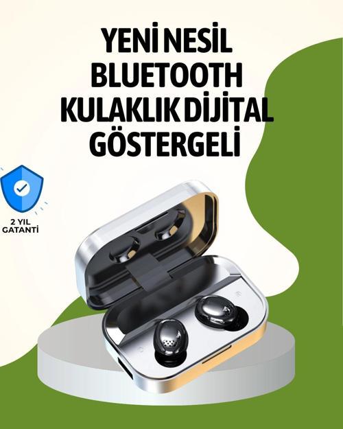 Gerçek Kablosuz Kulaklık – Bluetooth 5.0 Şarj Kutulu Parmak İzi Kontrollü