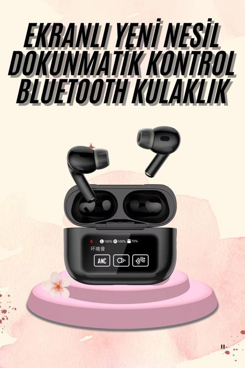 Kulak İçi Bluetooth Kulaklık Ekranlı Müzik Dinleme Çağrı Cevaplama Siyah