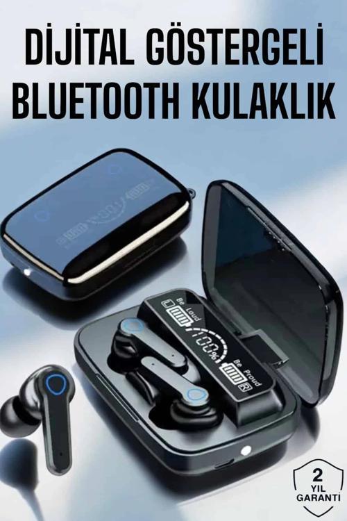 Bluetooth Kulaklık Dijital Göstergeli Kablosuz Uzun Pil Ömrü