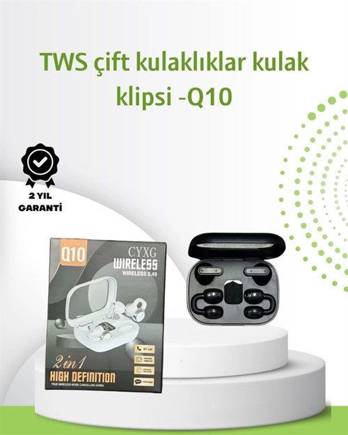 Q10 Bluetooth Kulaklık – Hafif Şık Tasarım Güçlü Pil ve Net Çağrı Kalitesi