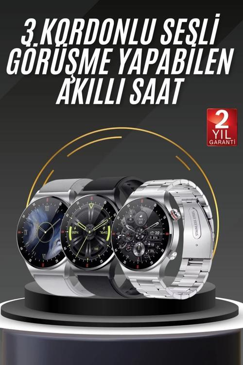 Akıllı Saat Adımsayar Nabız Ölçer Titreşim Özellikli Çağrı Cevaplama Sosyal Medya